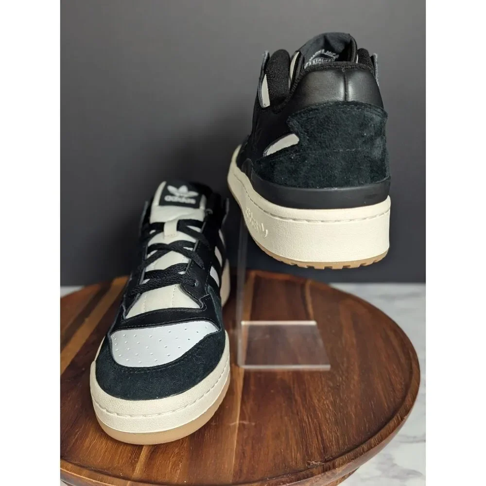 Adidas Forum Low Classic Mens Size 10 Core Black White Gum Sole NWOB ID6857